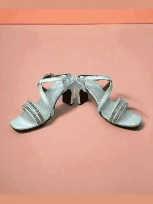Womens Solid White Heels